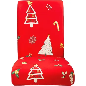 Potah na židli APT Elastický vánoční potah na židli červený