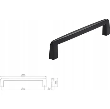Nábytková úchytka SIRO 2570-172PB12 černá matná