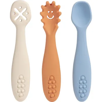 dětská jídelní sada První lžičky silikonové 3 ks