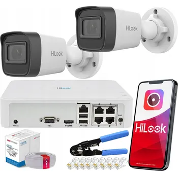 Bezpečnostní kamera Sada IP monitoringu 2x venkovní kamery IPC-B141H-C Hilook Hikvision