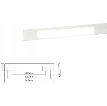 Nábytkové kování Nábytková úchytka VIEFE 0053 DINO 288/320mm bílá matná
