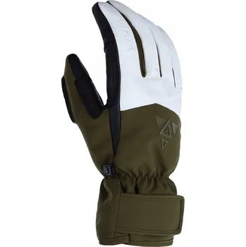 Rukavice Snowboardové lyžařské rukavice Viking Norvik Pro Pipe khaki kůže vel.