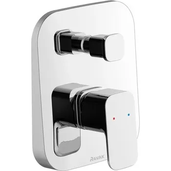 Vodovodní baterie Podomítková vanová a sprchová baterie Ravak 1 stříbrná