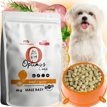 Krmivo pro psa Krmivo Optimus Canis Premium pro dospělé psy malých plemen KRŮTA S RÝŽÍ 4 kg