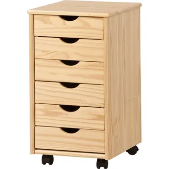 Praktický kontejner se zásuvkami na kolečkách Nils - Halmar borovice 36x65 cm