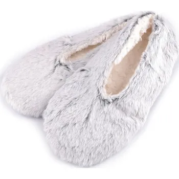 Dámské baleríny Dámské zimní balerínky s protiskluzem, střední, 51 (vel. 35-38) šedá nejsvětlější