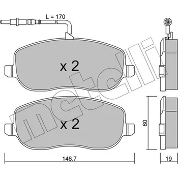 Brzdová destička Metelli 22-0530-0 Sada brzdových destiček, kotoučové brzdy