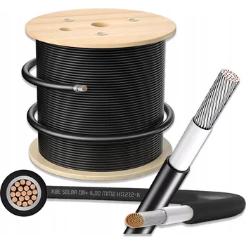 elektrický kabel Solární Kabel černý 6mm2
