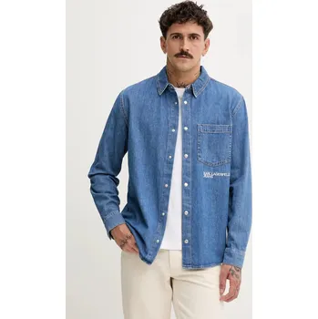 Džínová košile Karl Lagerfeld Jeans A4M16001 modrá 05A, vel. XXL