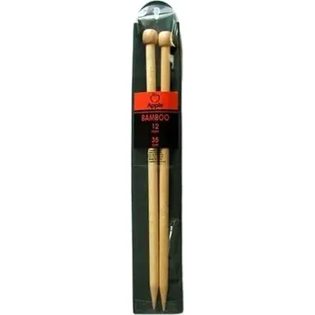 Apple Pletací jehlice rovné bambusové - 12 mm