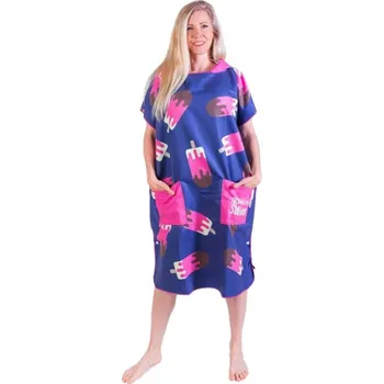 Pláštěnka Pončo BornToSwim Ice Cream Poncho Blue/Pink M