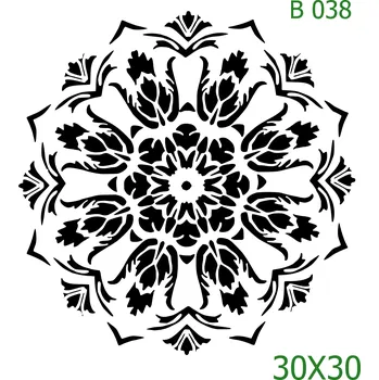 Plastová šablona pro malování - Mandaly a dortovky - Mandala (B038) - 30 x 30 cm , Lepící fólie