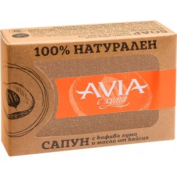 Mýdlo AVIA 100% přírodní mýdlo s hnědým jílem a meruňkovým olejem, 110gr
