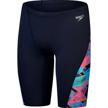 Pánské plavky Speedo Allover Digi V-Cut Jammer True Navy/Siren Red S - UK32