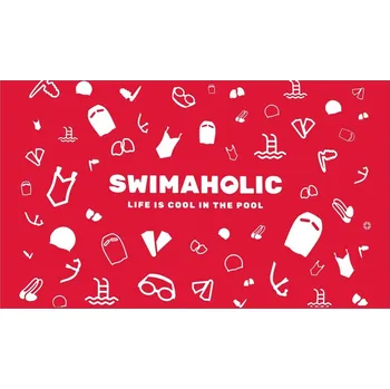 Ručník Ručník Swimaholic Swimming World Microfibre Towel Červená