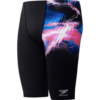 Pánské plavky Speedo Placement Printed Jammer Black/Pink XXS - UK28