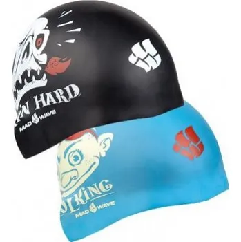 Mad Wave Pool King Reversible Swim Cap Junior Černo/modrá