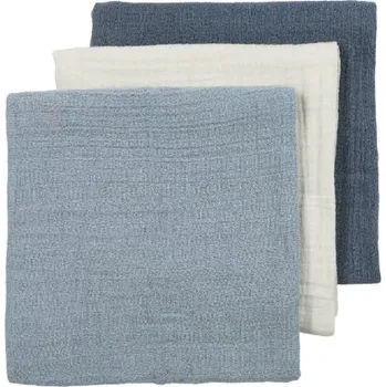 Dětské zboží MEYCO mušelínové pleny 70x70cm 3ks Jeans Blue/Indigo