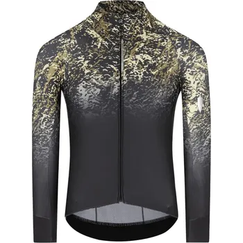 cyklistický dres Q36.5 Cyklistický dres Gregarius Hybrid Collar fade long sleeve podzim, ZIMA Černá M Pánské