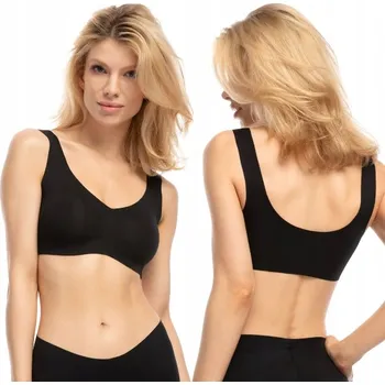 Podprsenka Dámský bezešvý top INFINITY černý Julimex L černý