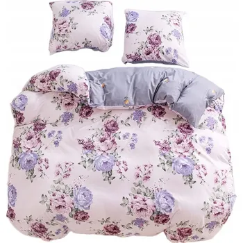 Povlečení Povlečení 140x200 bavlna satén oboustranný GierekHoff 2dílná růžovo-fialová