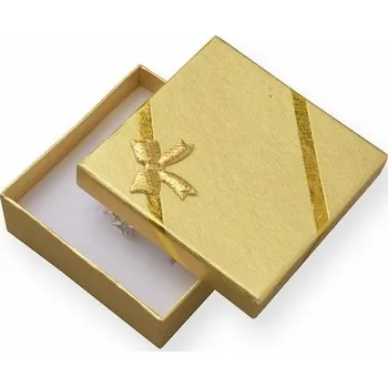 Dárková krabička Papírová dárková krabička zlatá 80 x 80 mm