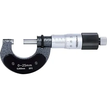 Mechanický mikrometr s dělením po 0,005 mm INSIZE PLUS 3681 Rozsah: 0-25 mm, Typ: Se třecím bubínkem