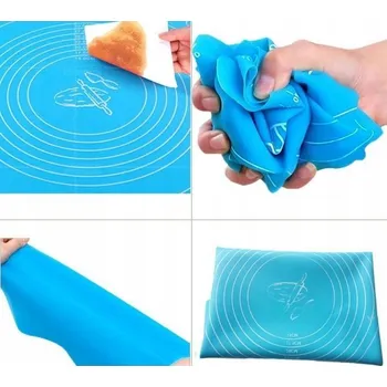 Kuchyňský vál Silikonová podložka na válení a pečení těsta 40x50 cm Modrá