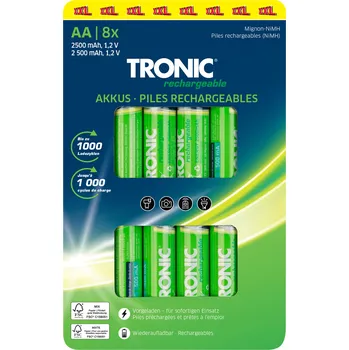 Článková baterie TRONIC® Ready 2 Use AA 8 ks