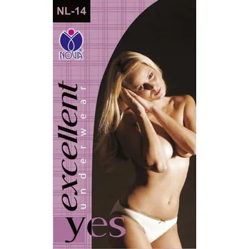 Kalhotky Dámské kalhotky NOVIA | s lycrou a krajkou NL14 bílá S