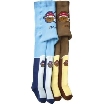 Dívčí oblečení Dětské punčocháče NOVIA | Baby froté ZOO medvídek modrá 68-74