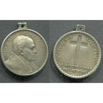 PIUS XI. Stříbrná medaile. 1938.