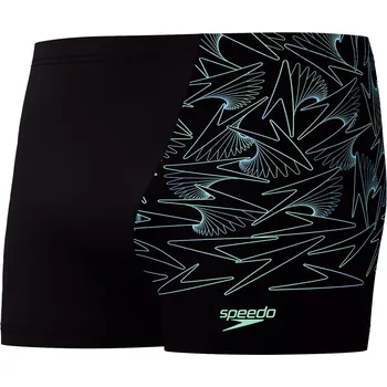 Pánské plavky Speedo Hyperboom V-Cut Aquashort Black/Green L - UK36