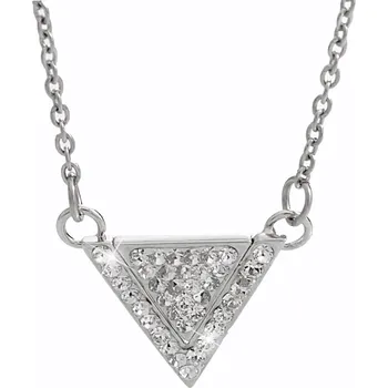 Módní doplněk JSB bijoux s.r.o. Náhrdelník z bižuterní slitiny trojúhelník s krystaly Swarovski Crystal
