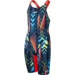 Speedo Fastskin Endurance+ Max Openback Kneeskin Girls Dark Teal/Picton Blue/Siren Red 128cm