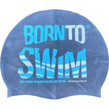 Plavecká čepice BornToSwim Silicone Cap Junior Šedá