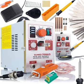 Svářečka IMPULSNÍ SVAŘOVACÍ STROJ NA BATERIE A ČLÁNKY, PÁJECÍ STROJ T12 SUNKKO 709AD