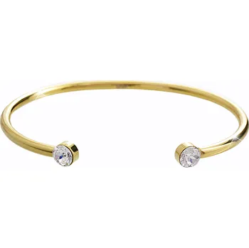 Náramek JSB bijoux s.r.o. Zlatý ocelový náramek dva krystaly Swarovski Crystal