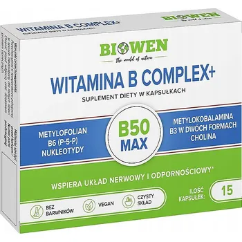 Biowen Vitamin B Complex+ 15 kapslí Energie Immunita B1 B12 Blister