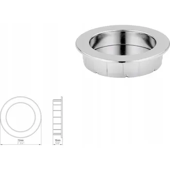 Nábytkové kování Nábytková úchytka SIRO 2159-70ZN1 chrom lesklý (zapuštěná úchytka)