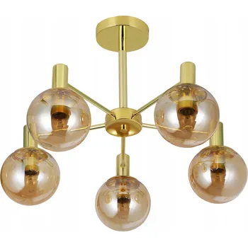 NICOLA, lustr, 5 světel, E27, zlatý, průměr: 57 cm