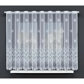 Záclona Dekorační žakárová záclona s řasící páskou LUSYA 180 bílá 400x180 cm MyBestHome