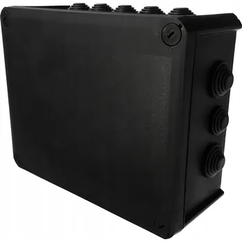 Elektroinstalační krabice EDO Technic Hermetická krabice na omítku s průchodkami IP66 240x190x95 Černá