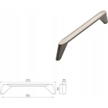 Nábytkové kování Nábytková úchytka SIRO 2413-175ZN21, vzhled nerezové oceli