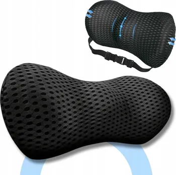 Polštář BEDERNÍ OPĚRKA ZAD PRO ŽIDLI DO AUTA NA OPĚRADLO - ČERNÁ