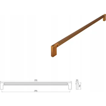 Nábytkové kování Úchytka nábytku SIRO 2591-334ZN79ZN79 Nábytková úchytka stará kartáčovaná mosaz