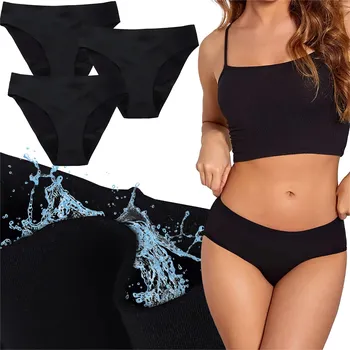 Kalhotky 3x MENSTRUAČNÍ KALHOTKY Bambusové Dámské Nepropustné Absorpční Velikost XL