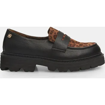 Dámské mokasíny Baťa red label dámské mokasíny s leopardím vzorem na jazyku černé, vel. 40
