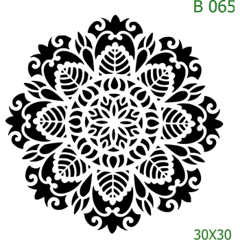 Plastová šablona pro malování - Mandaly a dortovky - Mandala (B065) - 30 x 30 cm , Lepící fólie