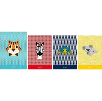 Desky s gumou A4 Roztomilá zvířátka mix vzorů Herlitz
